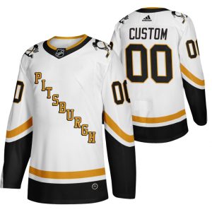 Pittsburgh Penguins Trøye Custom Hvit 2020-21 Reverse Retro Fourth Authentic